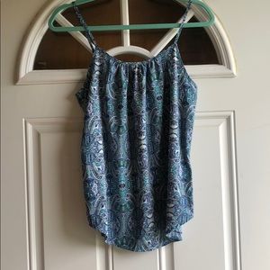 Blue Print Tank Top Size Small